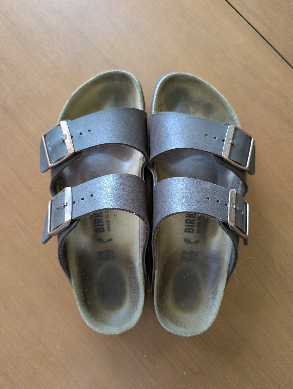 Leather Birkenstock Arizona Sandals 39 Narrow